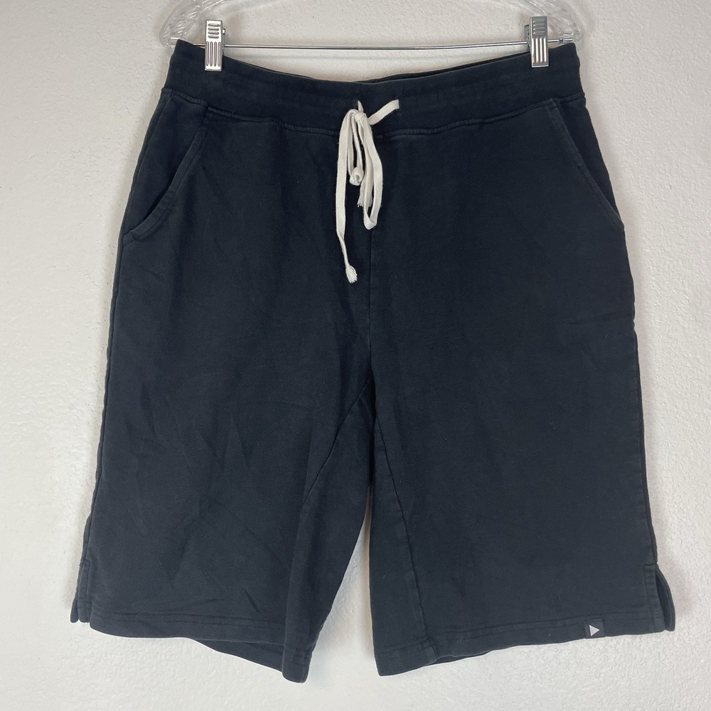 Feature All Things Good Sweat Shorts Mens XL Black Drawstring Cotton Lounge